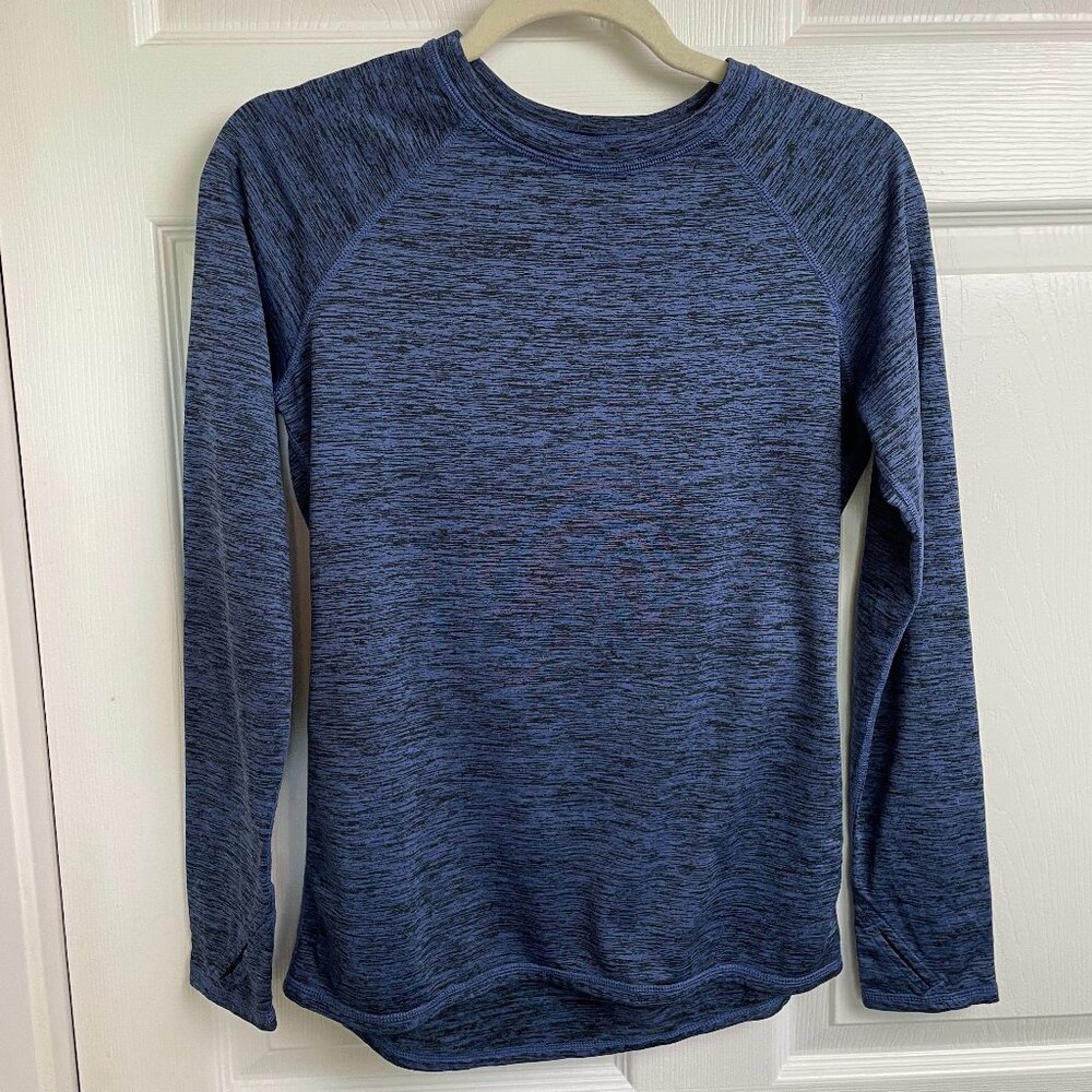 Cuddl Duds Climate Right Blue Black Long Sleeve Crew SMALL Womens Underlayer
